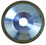 6 x 1 x 1-1/4'' - 1/8'' Abrasive Depth - 150 Grit - 3/8 Rim Type D12A2 Diamond Dish Wheel - Top Tool & Supply