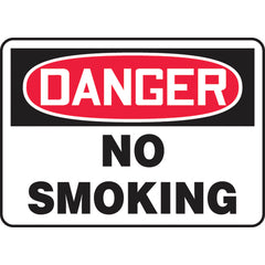 Sign, Danger No Smoking, 10″ × 14″, Vinyl - Top Tool & Supply