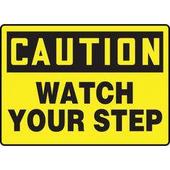 Sign, Caution Watch Your Step, 7″ × 10″, Plastic - Top Tool & Supply