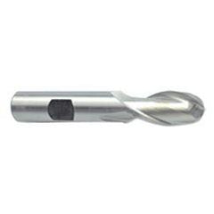 9/16'' Dia. - 3'' OAL - Uncoated HSS - Ball End SE EM - 2 FL - Top Tool & Supply