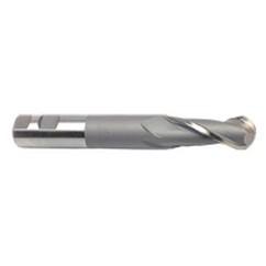 1/2'' Dia. - 4'' OAL - Uncoated HSS - Ball End SE EM - 2 FL - Top Tool & Supply