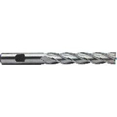 3/8 Dia. x 4-1/4 Overall Length 4-Flute Square End High Speed Steel SE End Mill-Round Shank-Center Cutting-Uncoated - Top Tool & Supply