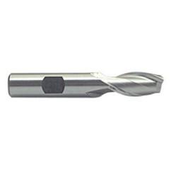 1/2 Dia. x 3-1/4 Overall Length 2-Flute Square End M-42 Cobalt SE End Mill-Round Shank-Center Cut-Uncoated - Top Tool & Supply