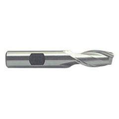 1 Dia. x 3-5/8 Overall Length 2-Flute Square End M-42 Cobalt SE End Mill-Round Shank-Center Cut-Uncoated - Top Tool & Supply