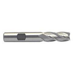 7/16 Dia. x 3-1/4 Overall Length 4-Flute Square End M-42 Cobalt SE End Mill-Round Shank-Center Cut-Uncoated - Top Tool & Supply