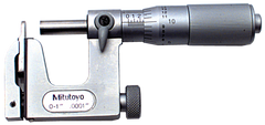 0 - 1'' Measuring Range -  .0001 Graduation - Friction Thimble - Carbide Face - Multi-Anvil Micrometer - Top Tool & Supply