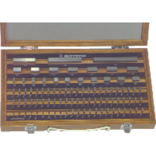 Precision Inch and Metric Rectangular Gage Block Set - Model 516-904-26-81 Pieces - Grade B - Steel - Exact Industrial Supply