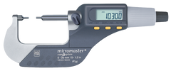 0 - 1.2" / 0 - 30mm Measuring Range - .00005/.001mm Resolution - Friction Thimble - Carbide Face - Electronic Spline Micrometer - Top Tool & Supply