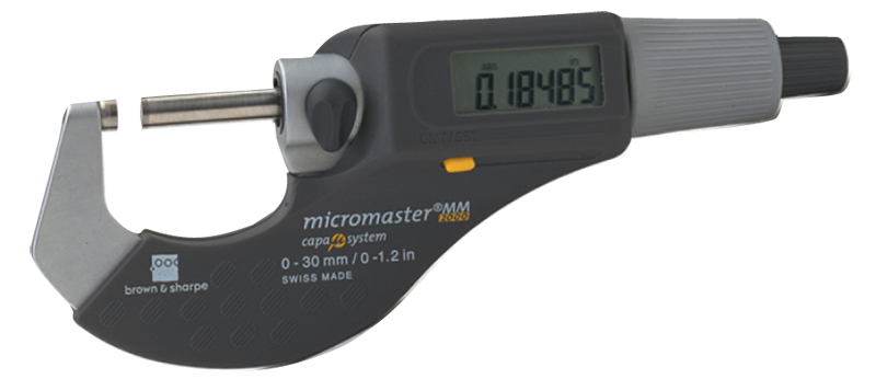 1 - 2" / 25 - 50mm Measuring Range - .0002 Accur. - Friction Thimble - Carbide Face - Micromaster Electronic Outside Micrometer - Top Tool & Supply