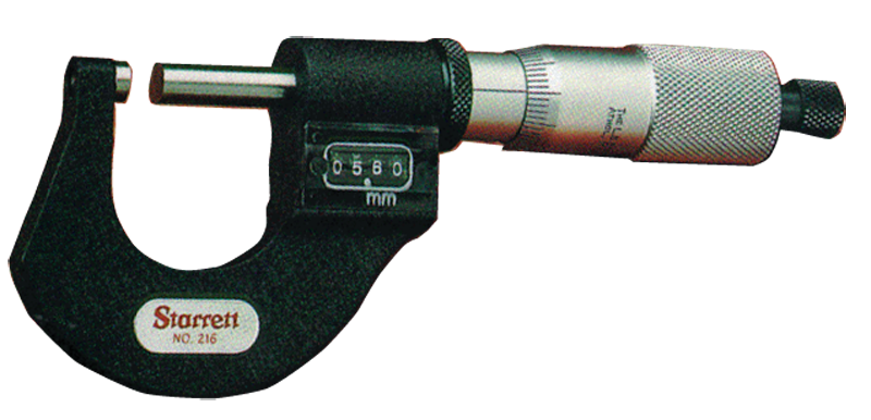 #T216XRL-1 - 0 - 1'' Measuring Range - .0001 Graduation - Ratchet Thimble - Carbide Face - Digital Outside Micrometer - Top Tool & Supply