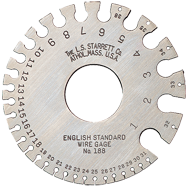 #188 - English Standard: 1 to 36 Gage - Wire Gage - Top Tool & Supply