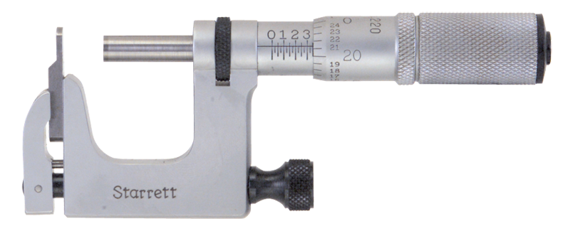 #220XFL-1 - 0 - 1'' Measuring Range - .001 Graduation - Friction Thimble - Carbide Face - Multi Anvil Micrometer - Top Tool & Supply