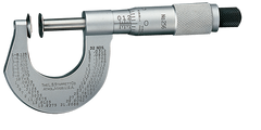 #256MRL-50 -  25 - 50mm Measuring Range - .01mm Graduation - Ratchet Thimble - High Speed Steel  Face - Disc Micrometer - Top Tool & Supply