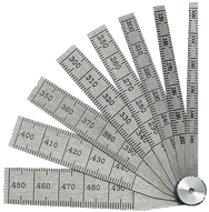 #269A - 8 Leaf - 1/10 to 1/2 x .001 Range - Taper Gage - Top Tool & Supply