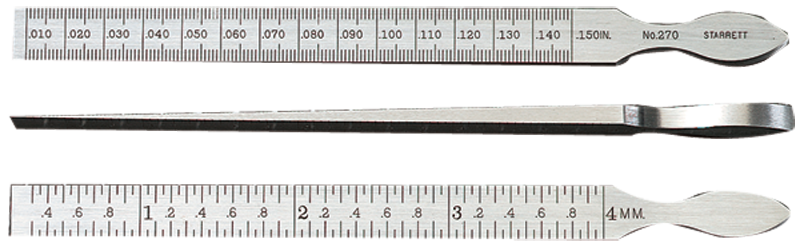 #270 - 1 Leaf - .010 to .150" (.3 to 4mm) Range - Taper Gage - Top Tool & Supply