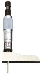 #443Z6RL - 0 - 6'' Measuring Range - Ratchet Thimble - Depth Micrometer with Half Base - Top Tool & Supply
