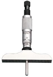#445AZ-3RL -  0 - 3'' Measuring Range - Ratchet Thimble - Depth Micrometer - Top Tool & Supply