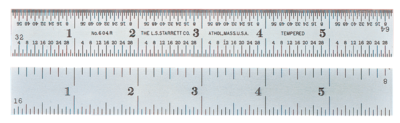 #C334-150 - 6/150mm Long - 34 Graduation - 1/2'' Wide - Full-Flexible Steel Rule - Top Tool & Supply