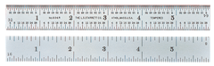 #C334-150 - 6/150mm Long - 34 Graduation - 1/2'' Wide - Full-Flexible Steel Rule - Top Tool & Supply