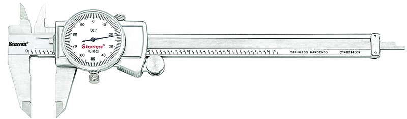 #3202-6 -  0 - 6" Stainless Steel Dial Caliper with .001" Graduation - Top Tool & Supply