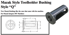 Mazak Style "Q" Toolholder Bushing  - (OD: 50mm x ID: 1-1/2") - Part #: CNC 86-70QM 1-1/2" - Top Tool & Supply
