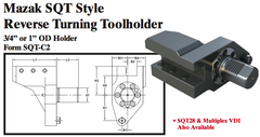 Mazak SQT Stye Reverse Turning Toolholder (3/4Ó or 1Ó OD Holder Form SQT-C2) - Part #: SQT32.1525 - Top Tool & Supply