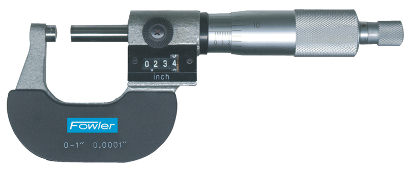 0 - 3'' Measuring Range - .0001" Graduation - Ratchet Thimble - Carbide Face - Digital Outside Micrometer Set - Top Tool & Supply