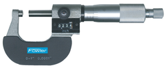 0 - 1'' Measuring Range - .0001" Graduation - Ratchet Thimble - Carbide Face - Digital Outside Micrometer - Top Tool & Supply