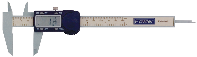 0 - 6" / 0 - 150mm Measuring Range (.0005" / .01mm; fractions in 1/64 increments Res.) - Poly-Cal Electronic Caliper - Top Tool & Supply