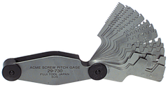 #52-485-030 - 16 Leaves - 1 to 12 Pitch - 29° Acme Screw Thread Gage - Top Tool & Supply