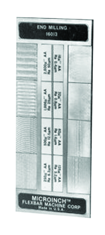 #16023CAL - 7 Specimans for Checking Casting Roughness Results - Microinch Comparator Plate with Certification - Top Tool & Supply