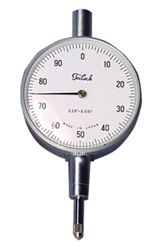 .250 Total Range - White Face - AGD 2 Dial Indicator - Top Tool & Supply