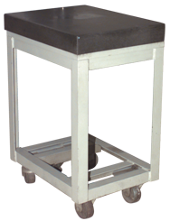 24 x 24" - Surface Plate Stand 0-Ledge with Casters - Top Tool & Supply