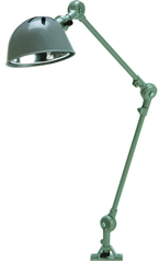 14" Uniflex Machine Lamp; 120V, 60 Watt Incandescent Light, Screw Down Base, Oil Resistant Shade, Gray Finish - Top Tool & Supply