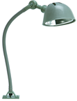 18" Uniflex Machine Lamp; 120V, 60 Watt Incandescent Light, Screw Down Base, Oil Resistant Shade, Gray Finish - Top Tool & Supply