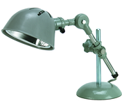 6" Uniflex Machine Lamp; 120V, 60 Watt Incandescent Light, Portable Base, Oil Resistant Shade, Gray Finish - Top Tool & Supply