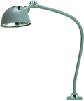 24" Uniflex Machine Lamp; 120V, 60 Watt Incandescent Light, Screw Down Base, Oil Resistant Shade, Gray Finish - Top Tool & Supply