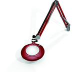 Green-Lite® 5" Blazing Red Round LED Magnifier; 43" Reach; Table Edge Clamp - Top Tool & Supply