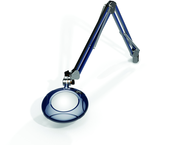 Green-Lite® 5" Spectra Blue Round LED Magnifier; 43" Reach; Table Edge Clamp - Top Tool & Supply