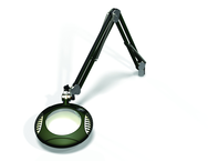 Green-Lite® 6" Racing Green Round LED Magnifier; 43" Reach; Table Edge Clamp - Top Tool & Supply