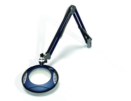 Green-Lite® 6" Spectra Blue Round LED Magnifier; 43" Reach; Table Edge Clamp - Top Tool & Supply