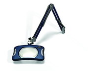 Green-Lite® 7" x 5-1/4"Spectra Blue Rectangular LED Magnifier; 43" Reach; Table Edge Clamp - Top Tool & Supply