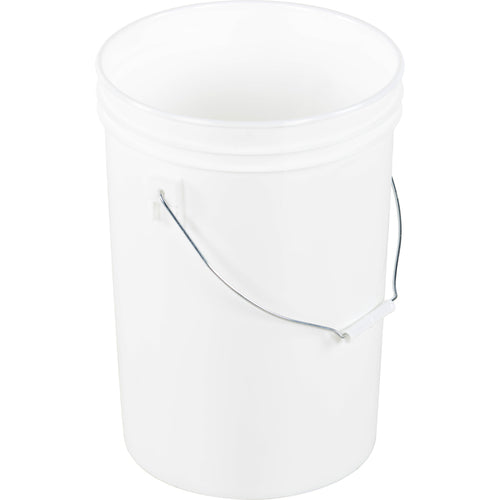 White Open Head Pail Steel Hand 6 Gal - Exact Industrial Supply