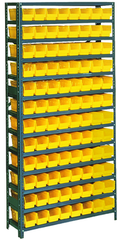 36 x 18 x 48'' (96 Bins Included) - Small Parts Bin Storage Shelving Unit - Top Tool & Supply