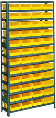 36 x 12 x 75'' (48 Bins Included) - Small Parts Bin Storage Shelving Unit - Top Tool & Supply