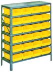36 x 12 x 48'' (24 Bins Included) - Small Parts Bin Storage Shelving Unit - Top Tool & Supply