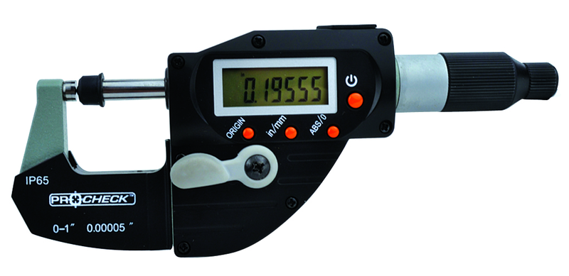 IP65 Ram-Mike Absolute High Speed Micrometer - 0-1"/25.4mm Range - . 00005"/.001mm Resolution - Output L5 Connector - Top Tool & Supply