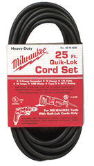 #48-76-4025 - Fits: Most Milwaukee 3-Wire Quik-Lok Cord Sets @ 25' - Replacement Cord - Top Tool & Supply