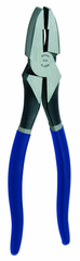 8-1/2" Linesmen Plier w/Side Cutters; Double-Dipped Plastic Handle - Top Tool & Supply