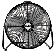 18" Floor Fan Roll-About Stand; 3-speed; 1/6 HP; 120V - Top Tool & Supply